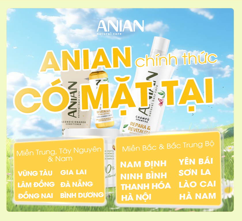 ANIAN CHÍNH THỨC CÓ MẶT TẠI HỆ THỐNG ĐẠI LÝ BÁN LẺ Ở NHIỀU TỈNH THÀNH TRÊN TOÀN QUỐC!